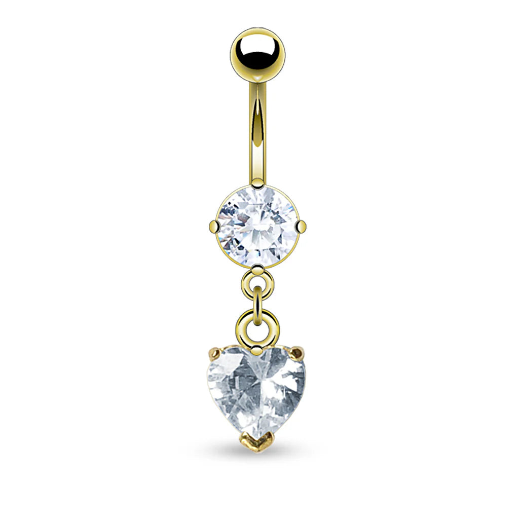 Sabrina Heart Belly Ring 🤍