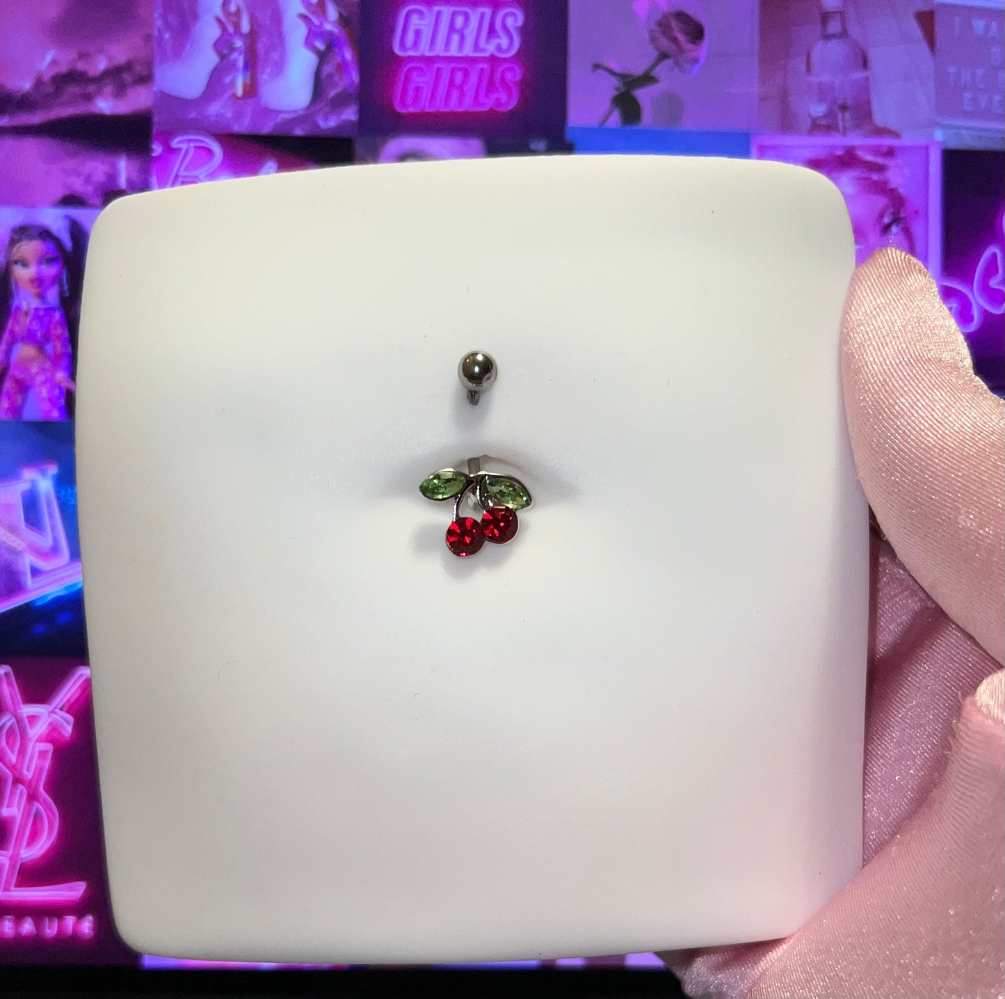 Vicky Cherry Belly Ring π