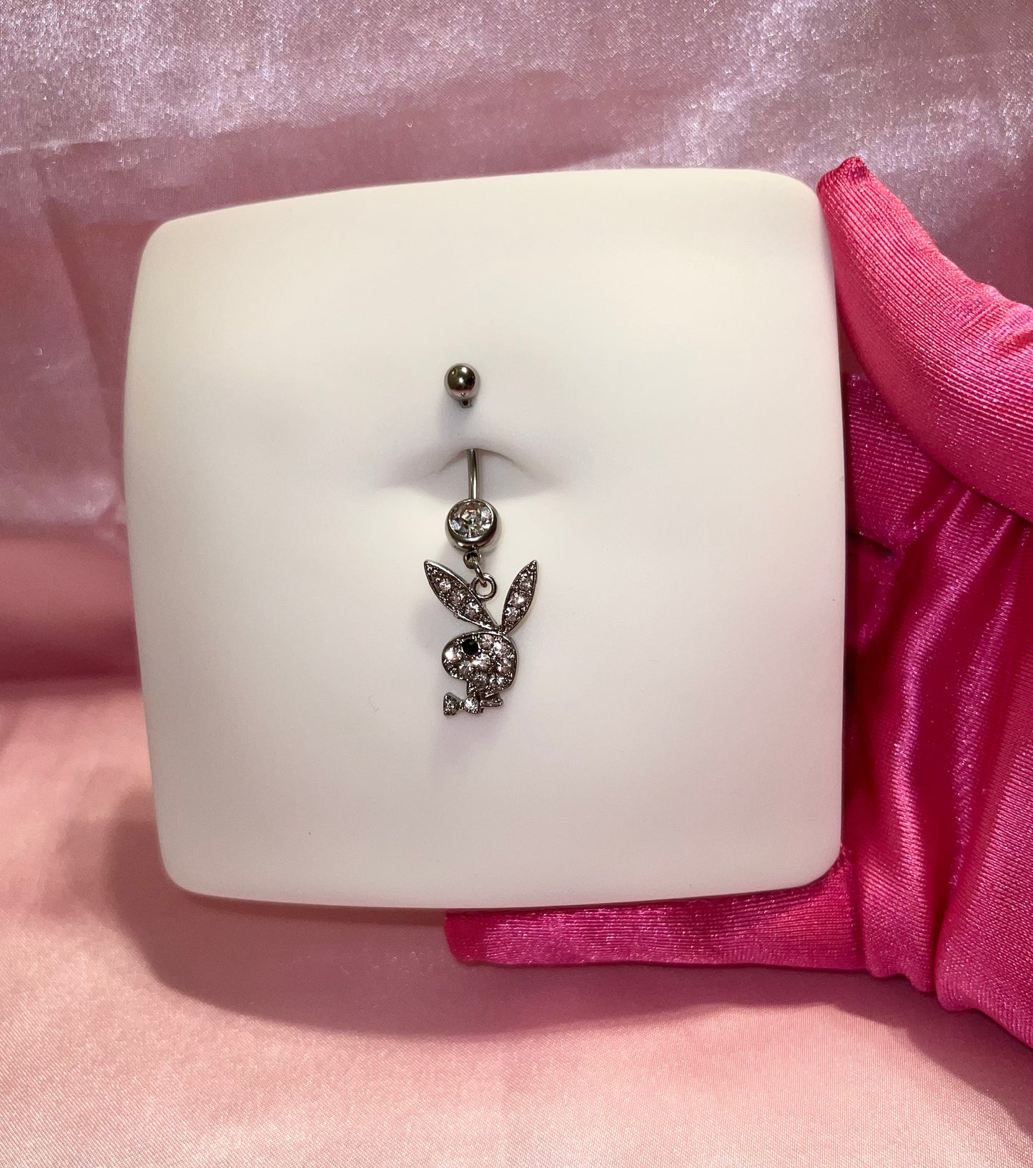 Bunny Longer Bar Belly Ring