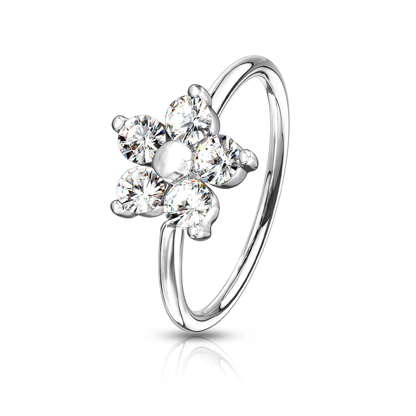 Pamela Flower Hoop Nose Ring