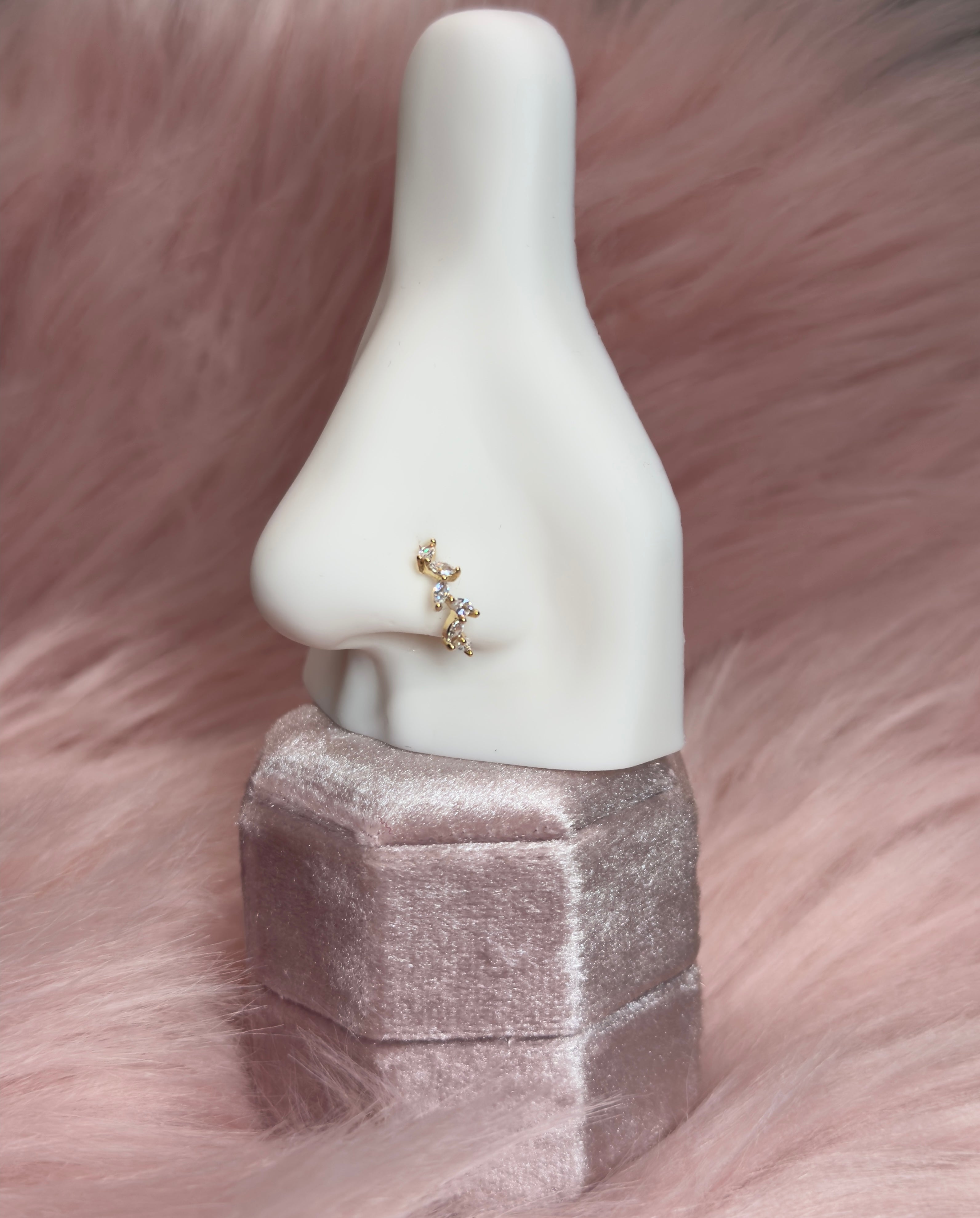 Vine Leaf Hoop Nose Ring