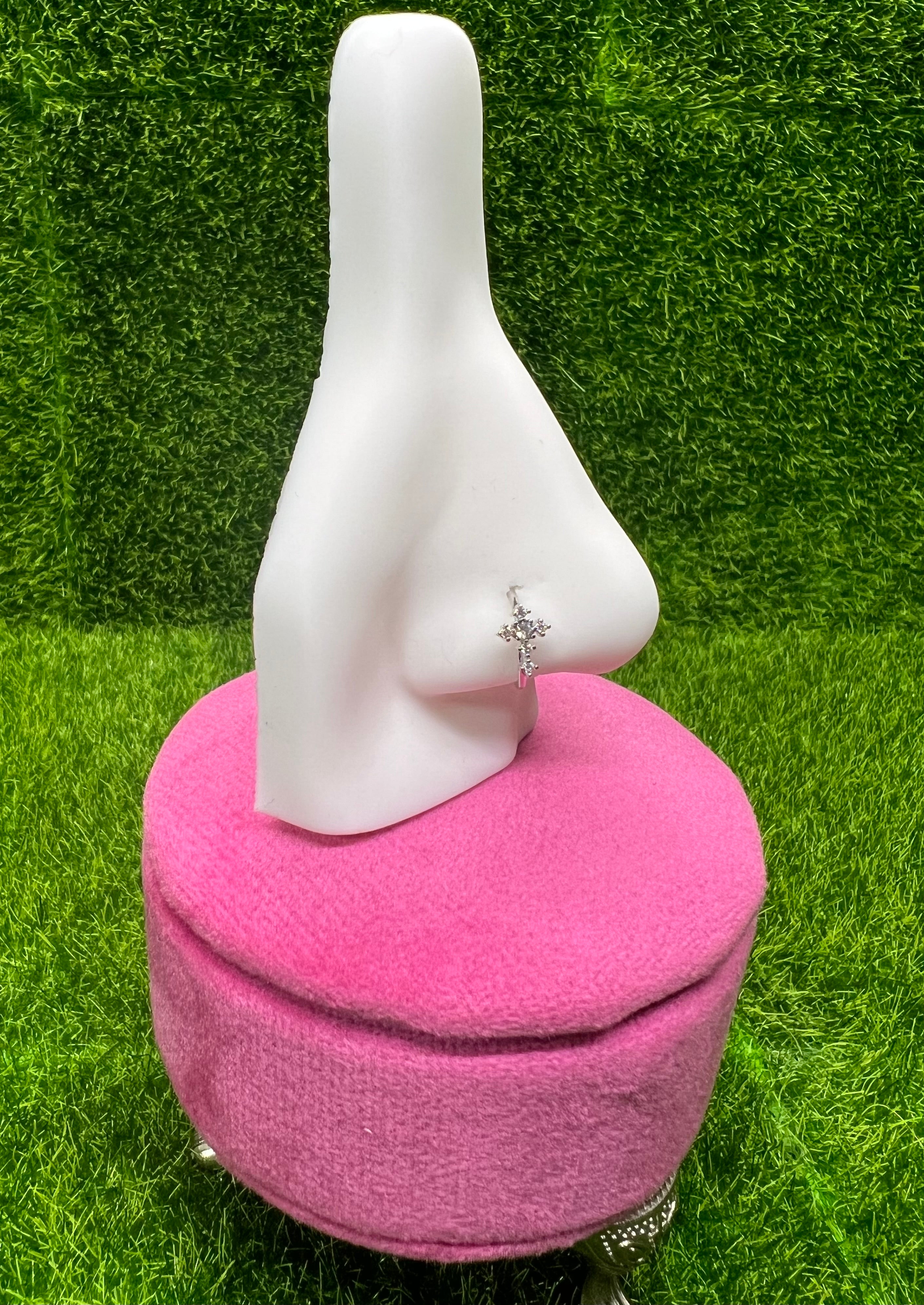 Cross Hoop Nose Ring