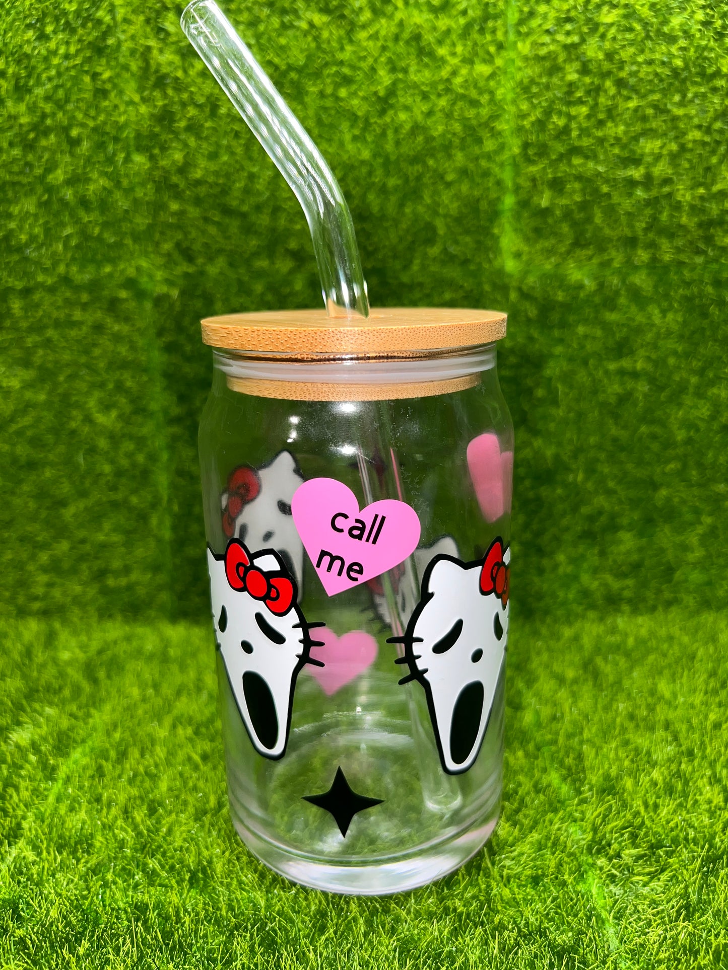 Ghostface x Hello Kitty Glass Cup