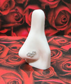 3 Heart Nose Ring