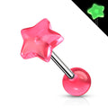 Star Glow In The Dark Tongue Ring