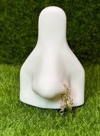 Amber Heart Dangle Nose Ring