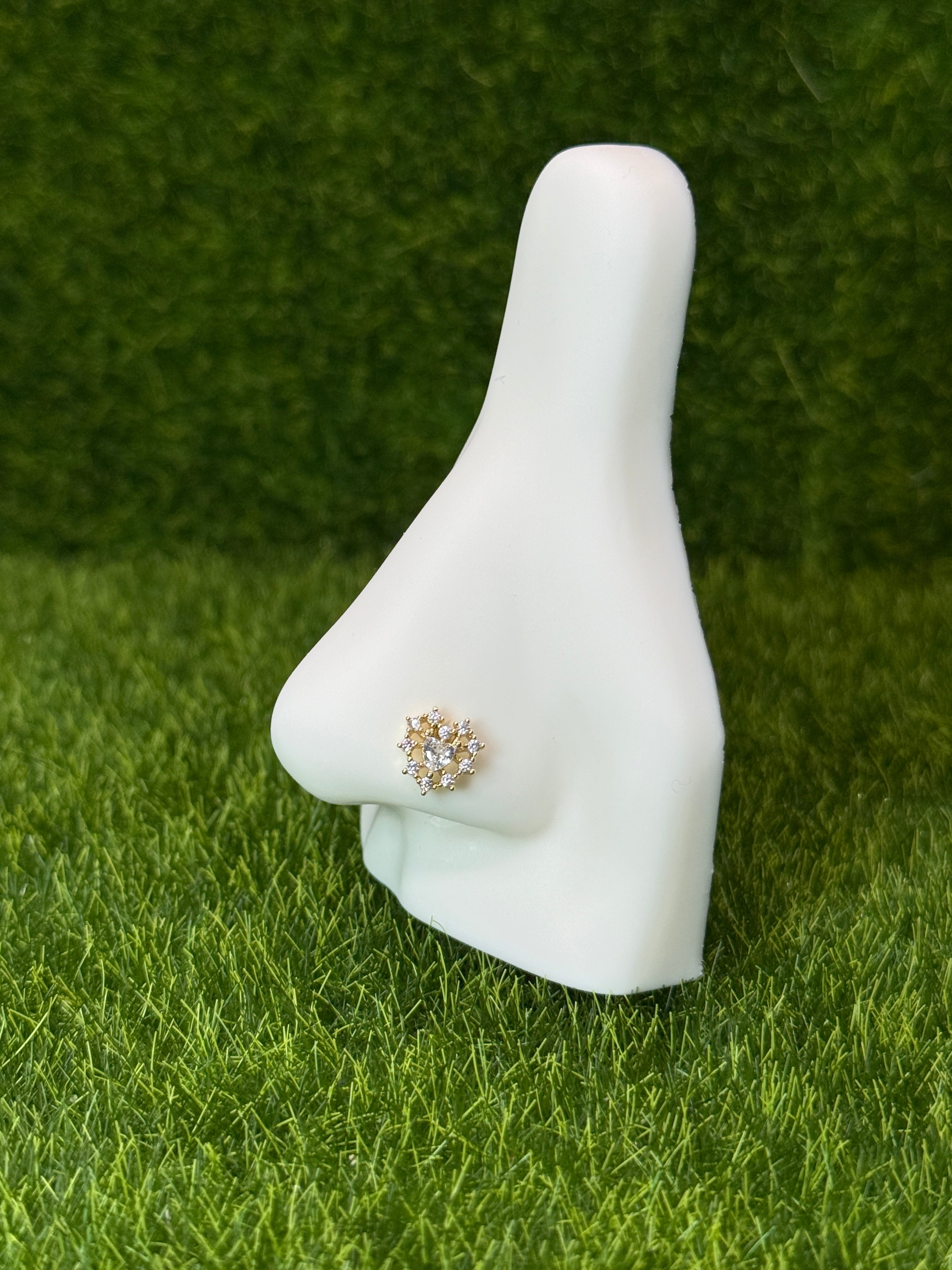 Trinity Heart Nose Ring