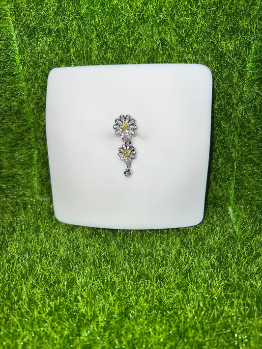 Delilah Flower Top Down Belly Ring