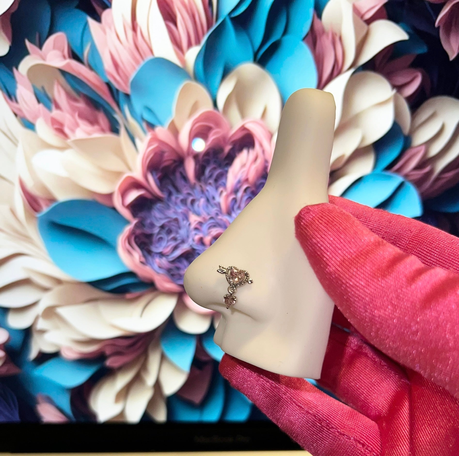 Pink Cupid Nose Ring