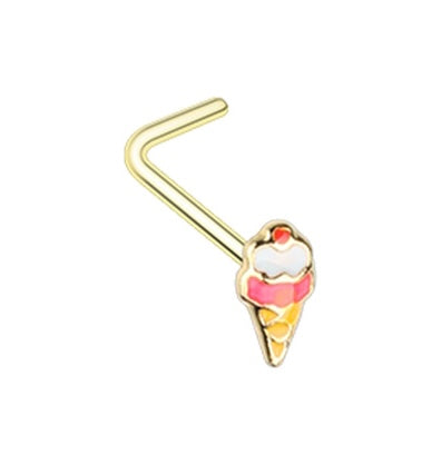 Icecream Cone Mini Nose Ring 🍦Gold