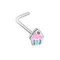 Cupcake Mini Nose Ring 🧁 Silver