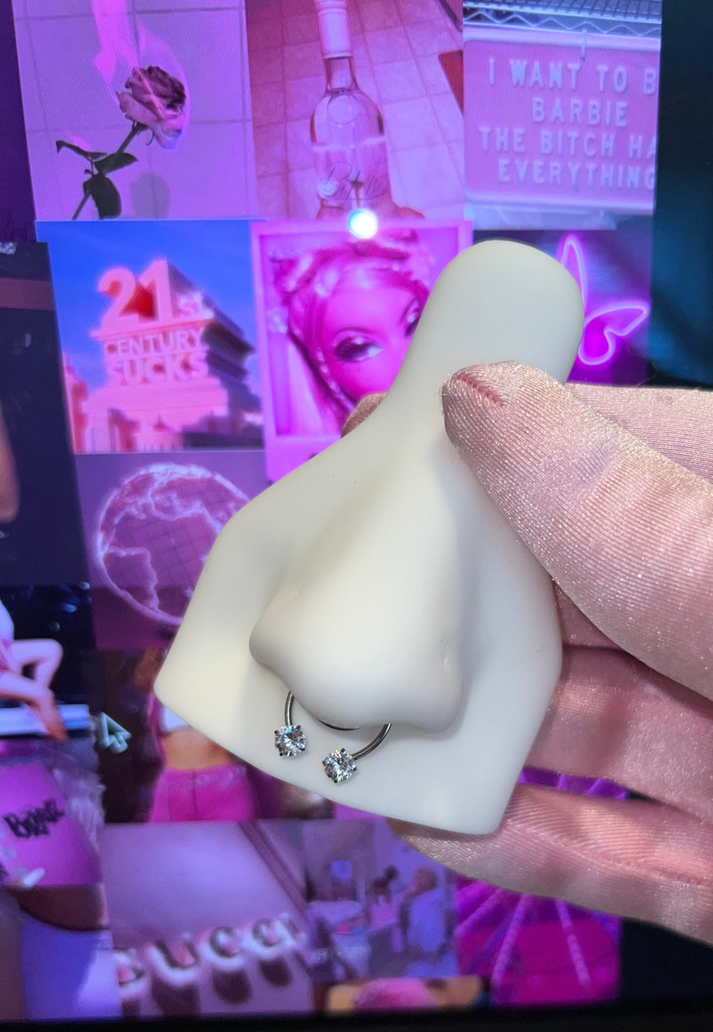 Olivia Icy Fake Clip On Septum