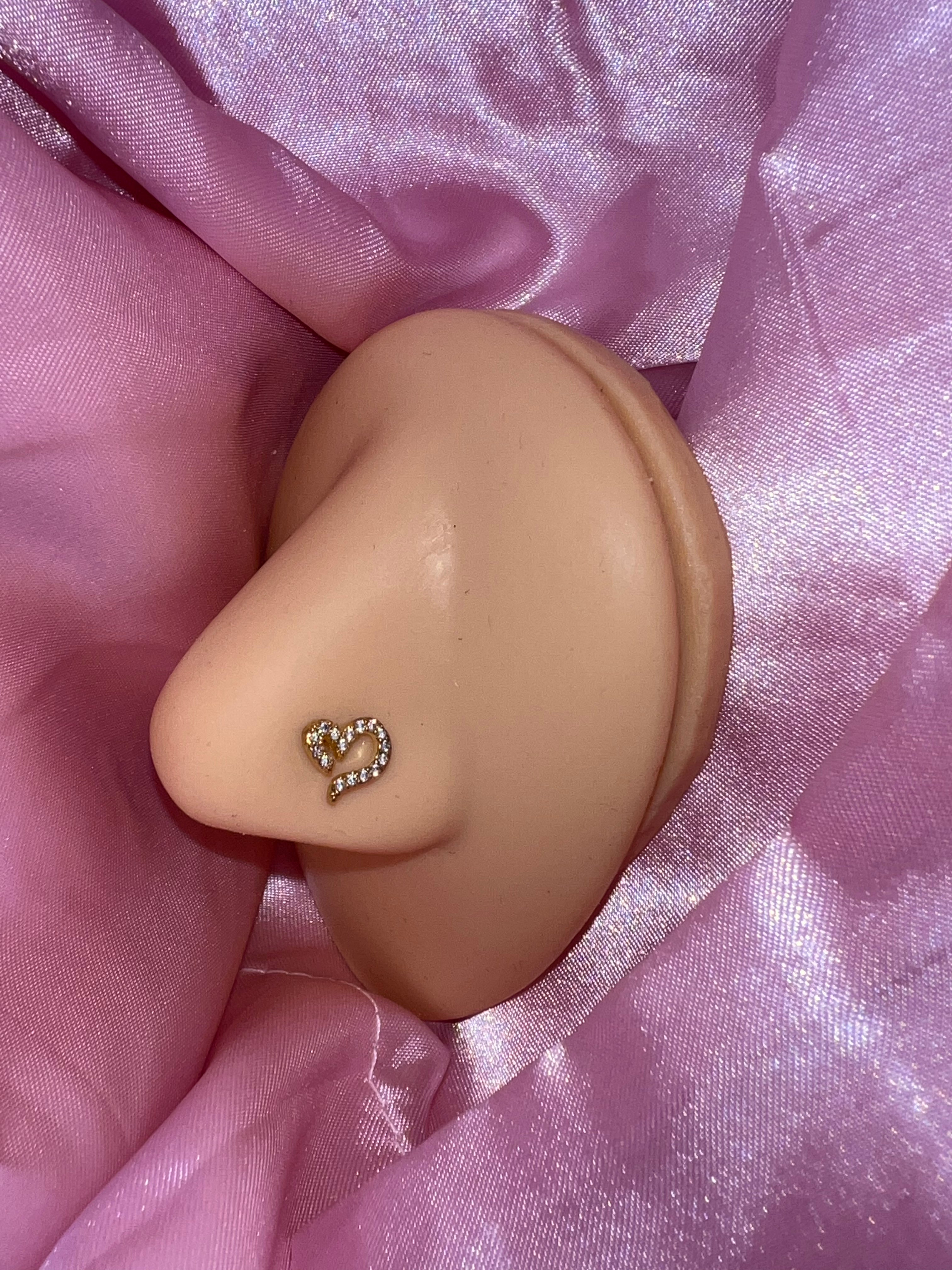 Khloe Half Heart Nose Ring