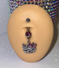 Icy Kitty Belly Ring