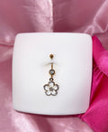 Genesis Flower Longer Bar Belly Ring