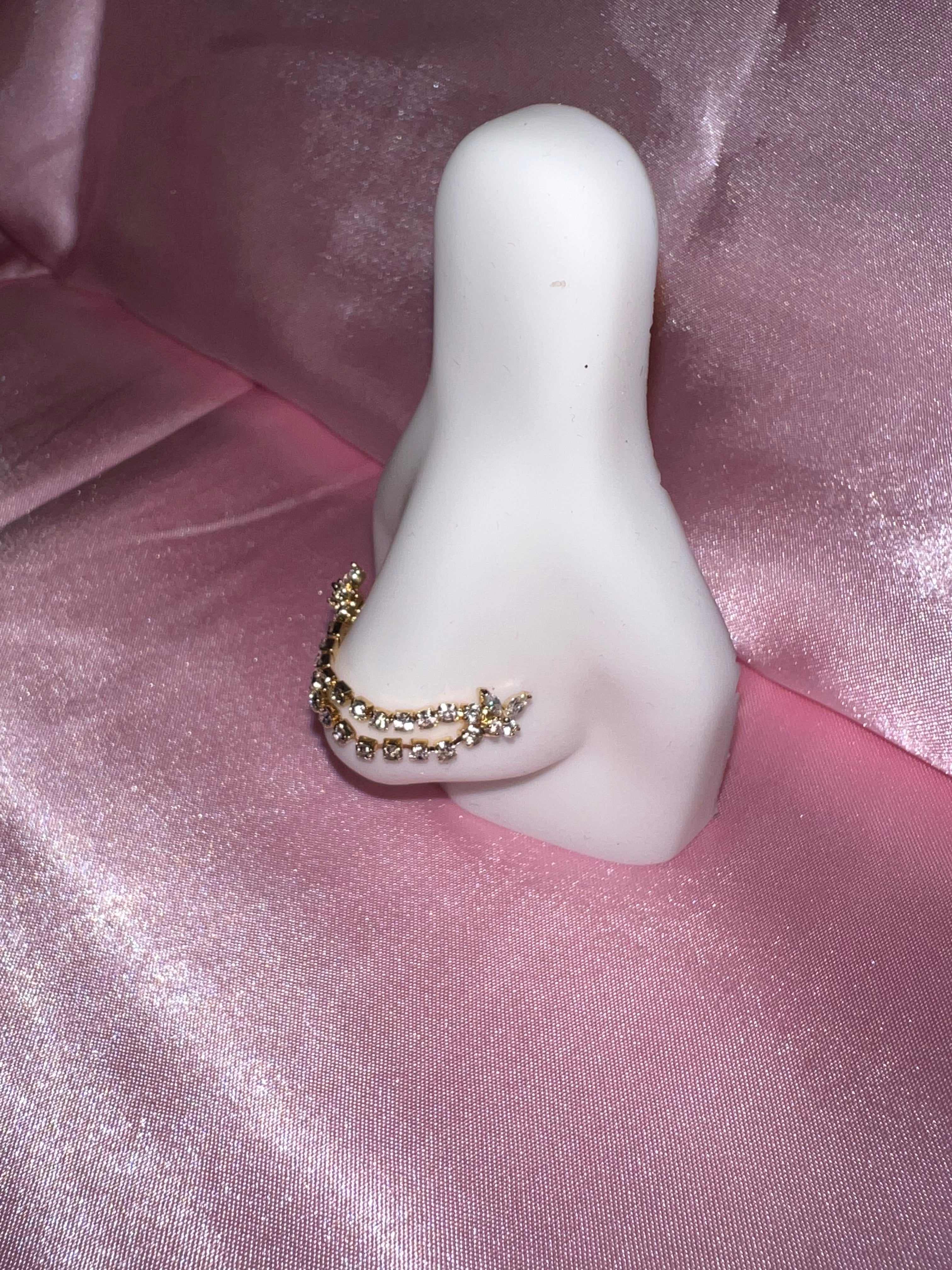 Double Chain Butterfly Nose Ring