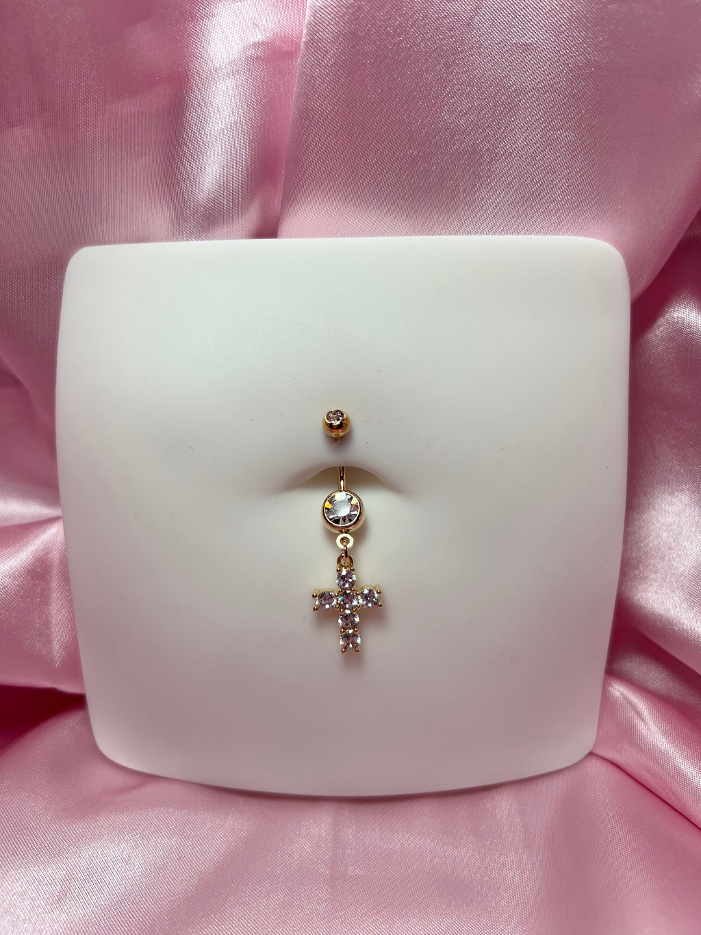 Icy Cross Belly Ring