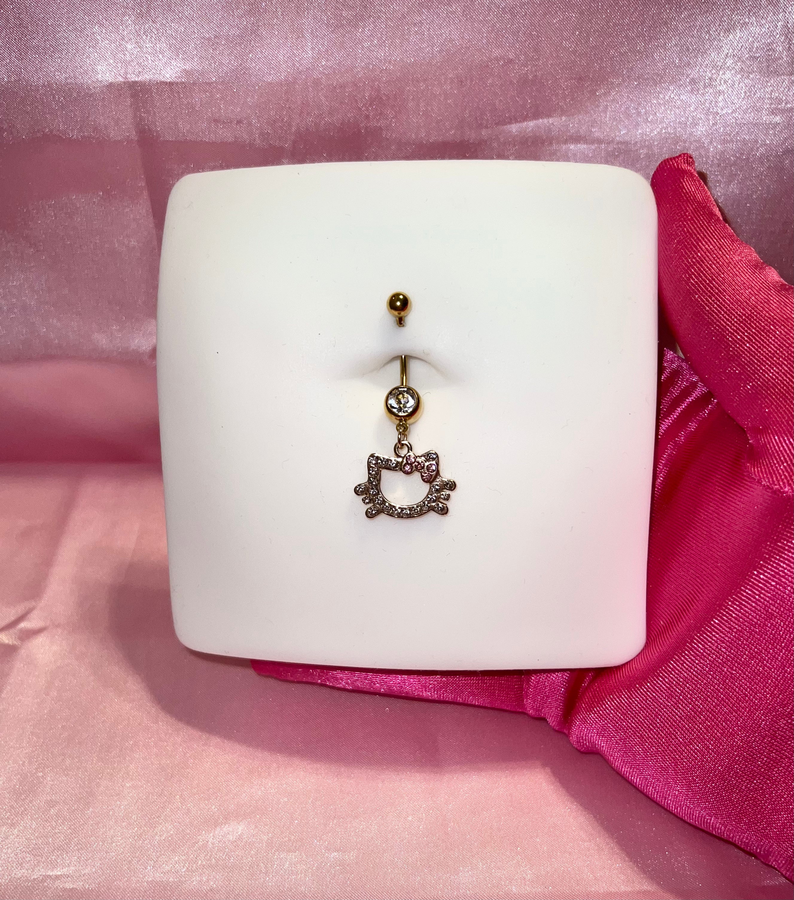 HK Longer Bar Belly Ring