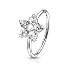 Pamela Flower Hoop Nose Ring