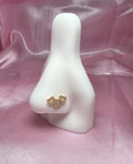 3 Heart Nose Ring