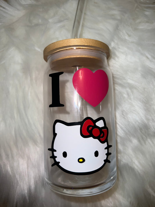 I 💖 Kitty Glass Cup