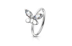 Mercedes Butterfly Hoop Nose Ring